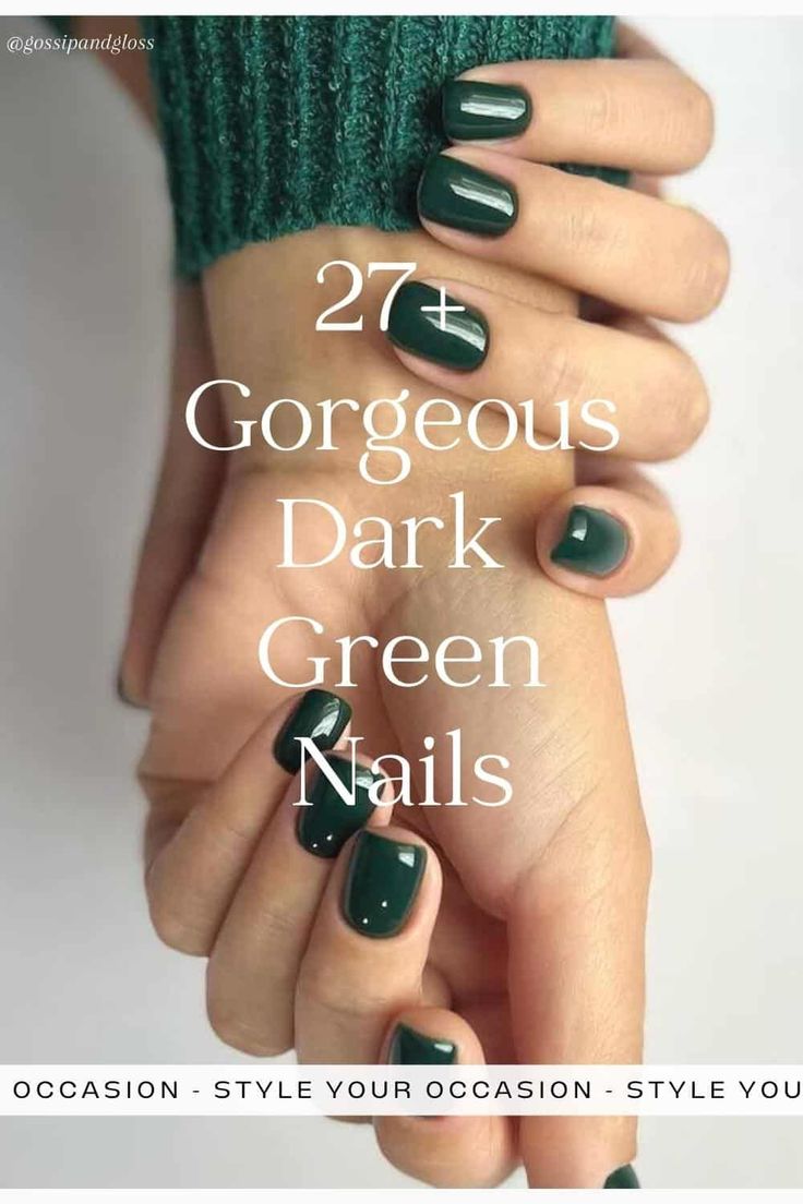 27+ Gorgeous Green Christmas Nails You Will Love This Festive Season